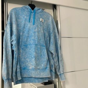 Nike new Jordan Flight Fleece blue hooded sweatshirt Medium oversized